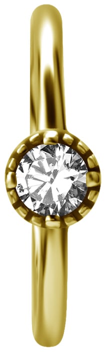 GD 316 HINGED RING SET W. ZIRCONIA 1,2x12mm WH