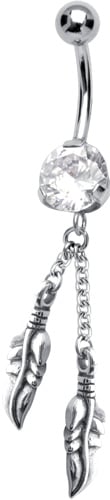 SS 316 JEWEL BANANA WITH DANGLES 1,6x10mm model 19 WH