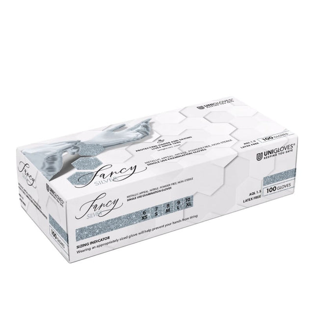 GANTS NITRILE FANCY SILVER - 100 unités