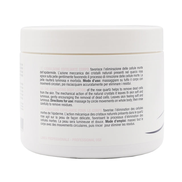 Gommage exfoliant émulsion pour corps avec extrait de quartz rose et d'argile 500ml