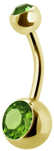GD 316 8mm DOUBLE JEWEL NAVEL BARBELLS