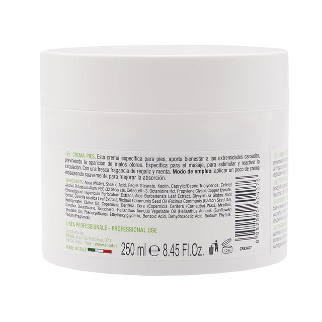 Crème pour pieds avec extrait de réglisse et de menthe - camphre 250ml