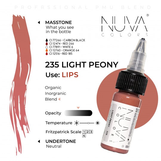 Encre Nuva Colors PMU 15ml - 235 Light Peony