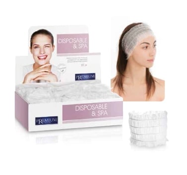 Bandeau à cheveux blanc - Emballage individuel - 100 unités