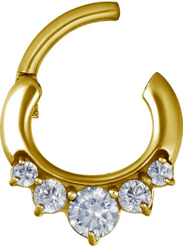 GD 316 JEWELLED CURVED BAR SEPTUM CLICKERS mod. 12