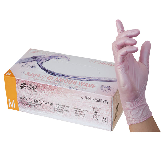 Gants nitrile Nitras Glamour Wave - 100 unités