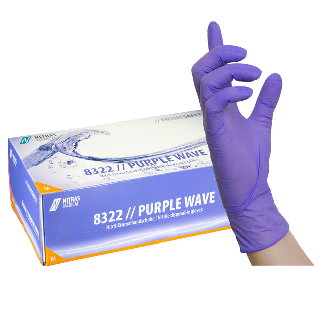 Gants nitrile Nitras Purple Wave - 100 unités