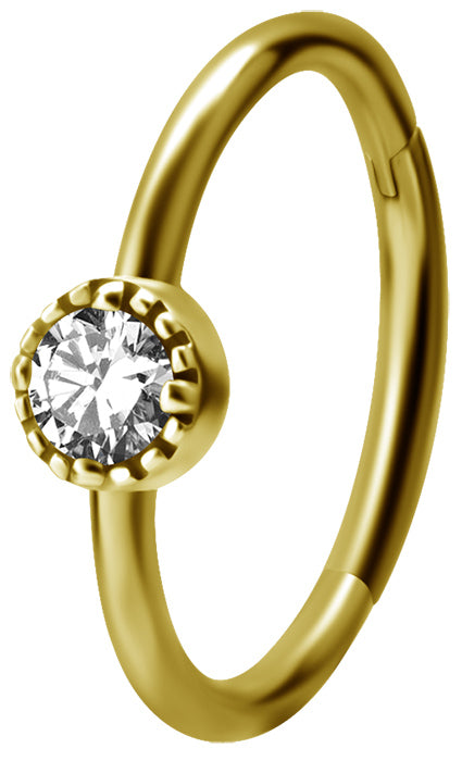 GD 316 HINGED RING SET W. ZIRCONIA 1,2x12mm WH