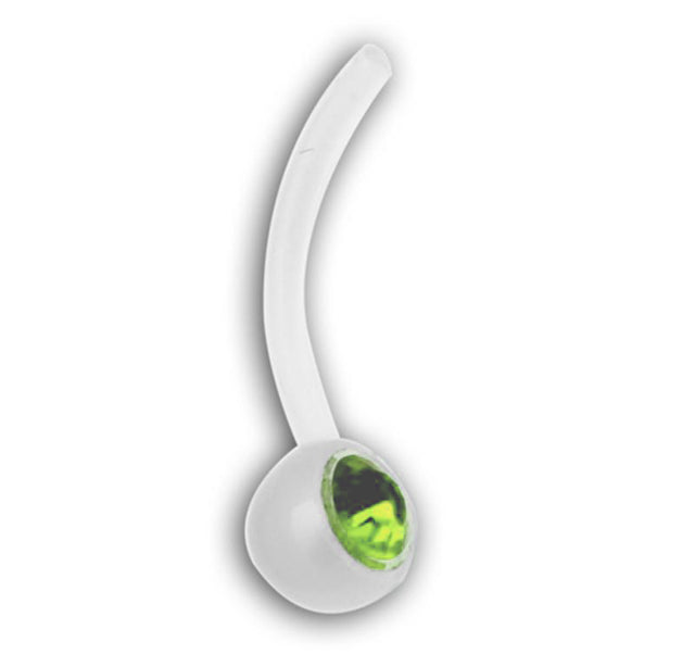 BIOFLEX CLEAR JEWELLED NAVEL BARBELLS