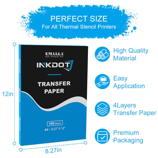 Papier de transfert EMALLA INKDOT - 21x30cm - 100 feuilles