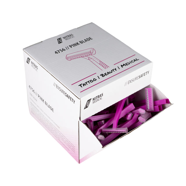 Rasoirs jetables roses, lot de 100 Pièces