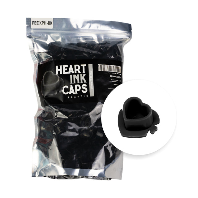 Cups encre en plastique BodySupply en forme de coeur - 200 unités