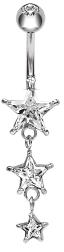 SS 316 BANANA WITH 8-6-4mm PRONG SET JEWEL 1,6x10mm WH