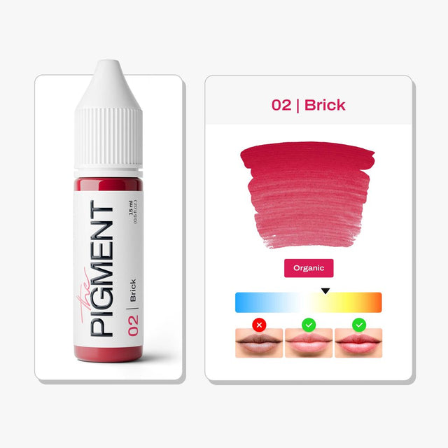 Pigment pour les lèvres THE PIGMENT - 02 Brick - 15 ml