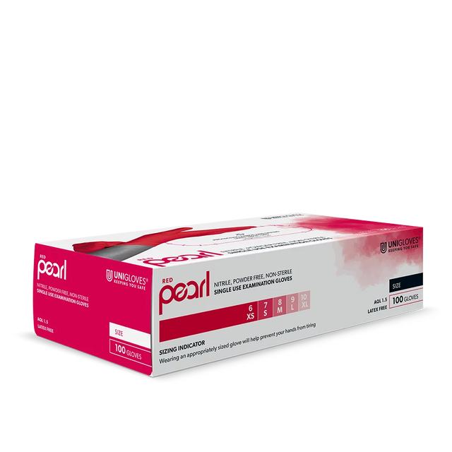 GANTS NITRILE RED PEARL - 100 unités