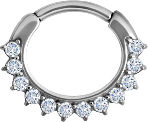 SS 316 JEWELLED CURVED BAR SEPTUM CLICKERS mod. 13