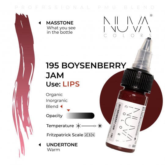 Encre Nuva Colors PMU 15ml - 195 Boysenberry Jam