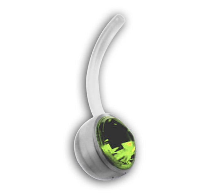 BIOFLEX CLEAR JEWELLED NAVEL BARBELLS