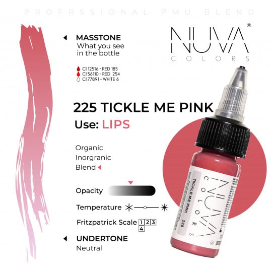 Encre Nuva Colors PMU 15ml - 225 Tickle Me Pink