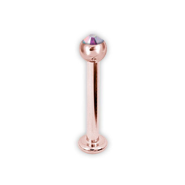 RG 316 JEWELLED LABRET 1,2mm base 4mm