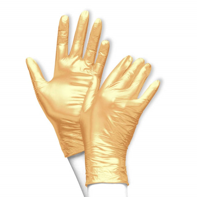 GANTS NITRILE FANCY GOLD - 100 unités 