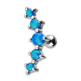JEWELLED 5 HELIX BARBELL 2/2.5/3/2.5/2