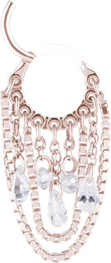 RG 316 HINGED RING WITH PEAR SHAPE AND ROUND STONE DANGLES 1,2x8mm WH
