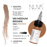 Encre Nuva Colors PMU 15ml - 100 Medium Brown