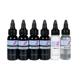 Set Gangster Grey INTENZE INK 6x30ml - conformes REACH