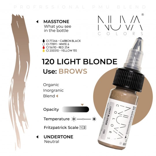 Encre Nuva Colors PMU 15ml - 120 Light Blonde