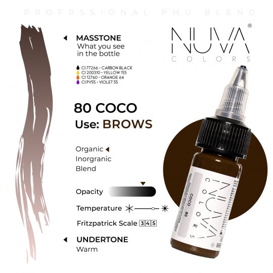Encre Nuva Colors PMU 15ml - 80 Coco