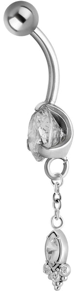 SS 316 JEWEL BANANA WITH DANGLES 1,6x10mm model 37 WH