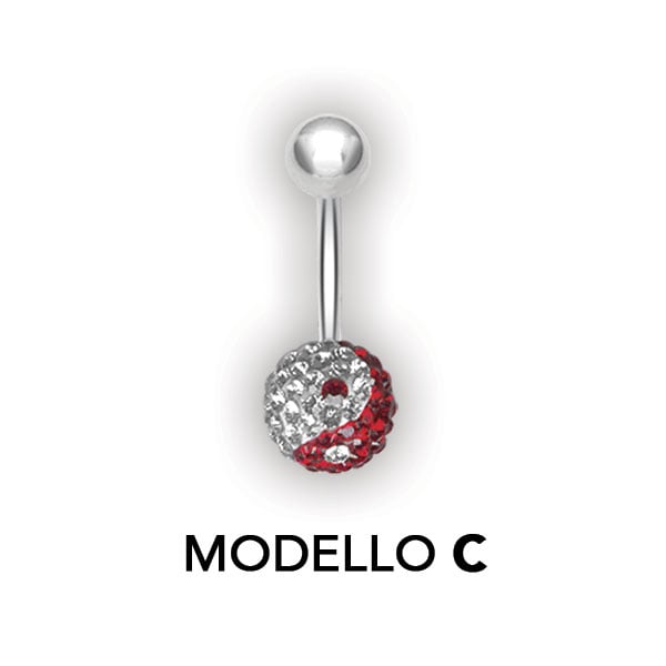 8mm CRYSTAL YING YANG BANANABELLS