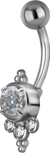 SS 316 JEWEL BANANA 1,6x10mm TRIBAL BELLY - model 21 WH