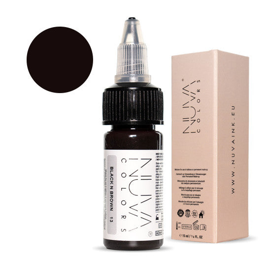 Encre Nuva Colors PMU 15ml - 13 Black n Brown