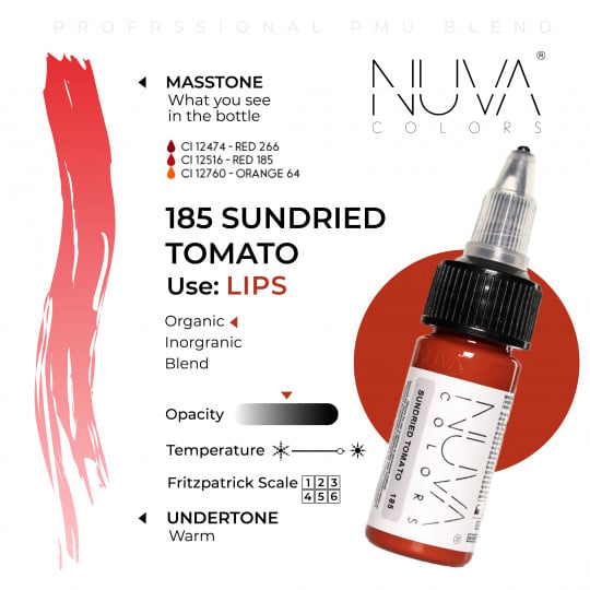 Encre Nuva Colors PMU 15ml - 185 Sundried Tomato
