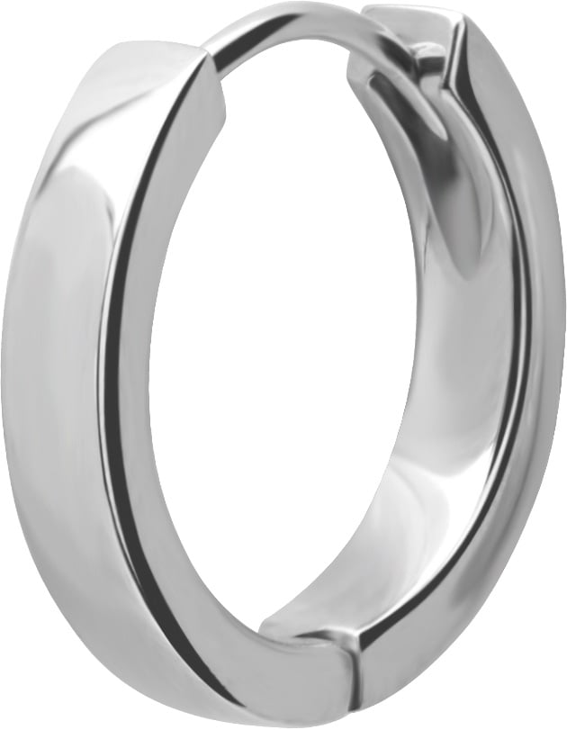 SS 316 HOOP EARRINGS (PAIR) 0,8x12mm - mod. 02