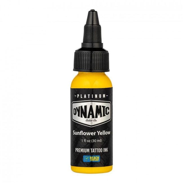 ENCRE DYNAMIC PLATINUM TATTOO INK REACH - SUNFLOWER YELLOW 30ml - CONFORME REACH