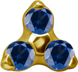 GD TT int TRINITY SET W/LAB CREATED GEMSTONE 1,2x2,5mm