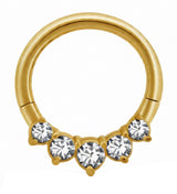 GD 316 HINGED RING SET W. ZIRCONIA (FRONT FACING)