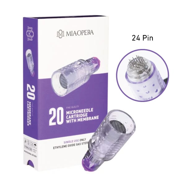 Cartouches MiaOpera Needling - 24 aiguilles - 0,25mm - 2,5mm de longueur - 20pcs