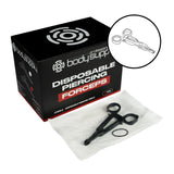 Pinces clamp stériles jetables BodySupply - Ouvertes ovales - 20 pcs