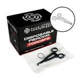 Pinces clamp stériles jetables BodySupply - Ouvertes triangulaires - 20 pcs
