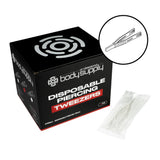Pinces stériles jetables BodySupply - Ouvertes triangulaires - 50 pcs