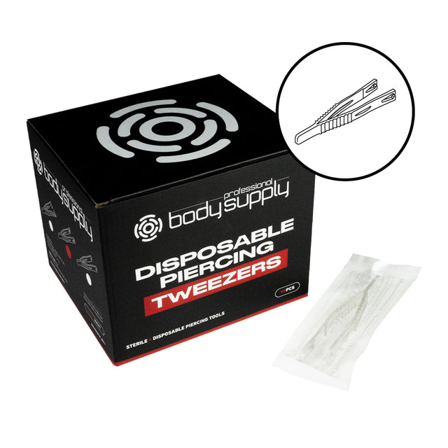 Pinces stériles jetables BodySupply - Ouvertes triangulaires - 50 pcs