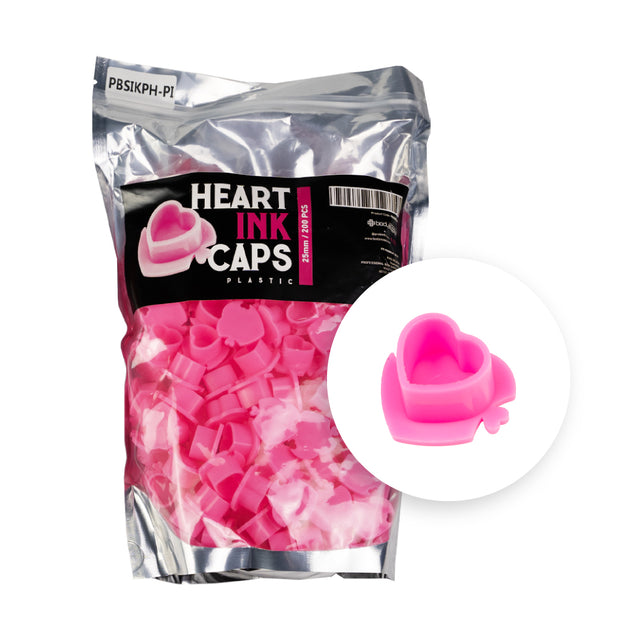 Cups encre en plastique BodySupply en forme de coeur - 200 unités