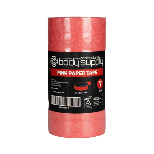 Ruban adhésif en papier Bodysupply - 2 cm x 20 m - 7 unités