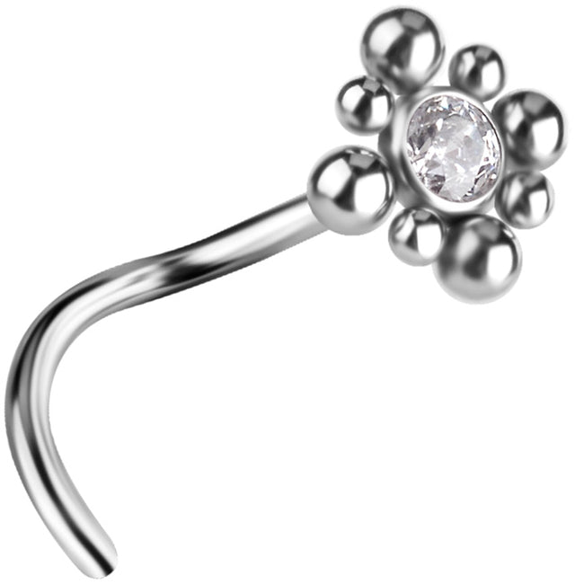 TT PREMIUM JEWEL NOSE STUDS, 0,8mm mod. 09 -WH