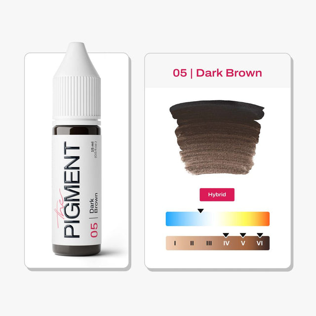 Pigment pour les sourcils et l'eyeliner THE PIGMENT - 05 Dark Brown - 15 ml