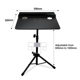 Table de travail pour tatouage 35x50 cm - hauteur réglable - NOIRE